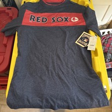 Licensed MLB Boson Red Sox Mens Baseball T-shirt Short Sleeve Blue Sz S NWT 