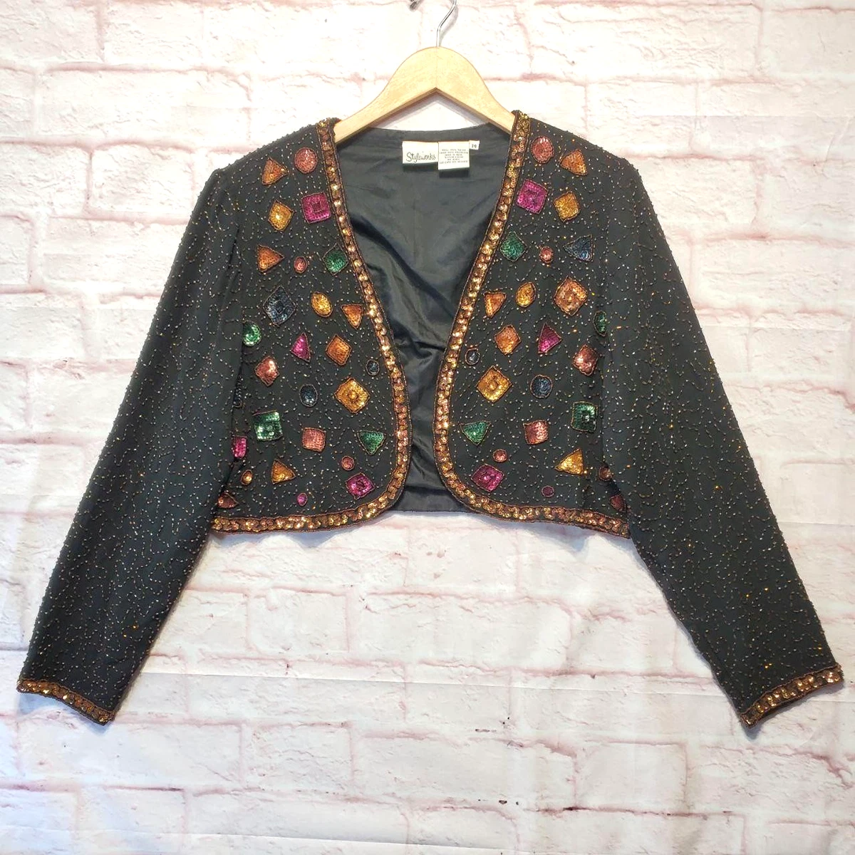 beaded bolero jackets for evening dresses Formal Sequins Bolero Evening Jacket main image 1