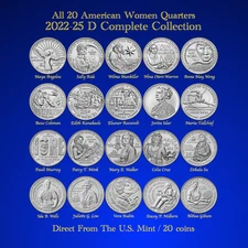 ⭐️2022-2025 D American Women Quarters 20-Coin Collection / COMPLETE SET / WOW🔥