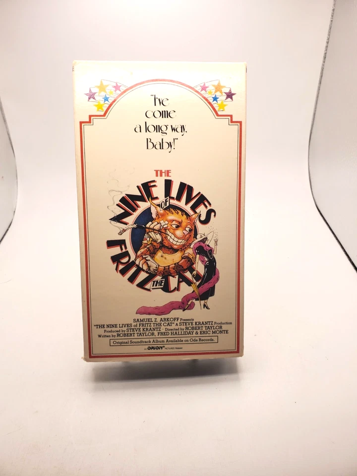 THE NINE LIVES OF FRITZ THE CAT- VHS-1974 Rare Cult Animation Film Robert Crumb - Image 2 of 4