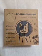 Inflatable Dog Recovery Collar Cone Alternative, Adjustable, Size L