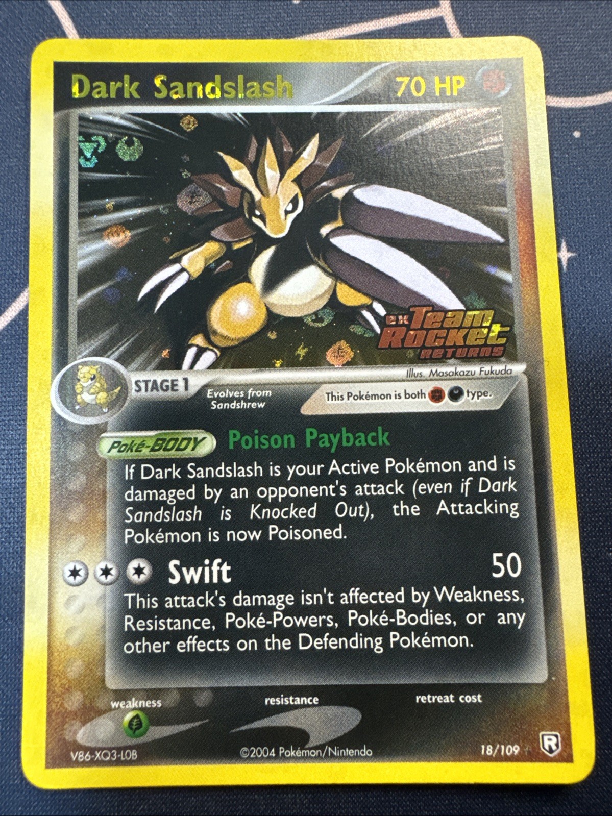 Dark Sandslash Reverse Holo 18/109 Ex Team Rocket Returns NM