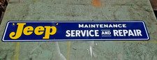 Premium Vintage Style Jeep Service Workshop Metal Sign Heavy Duty Garage