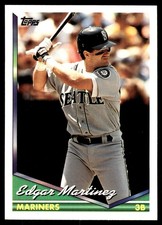 Edgar Martinez 1994 Topps #195 Mariners MLB READ FREE SHIPPING AutographDen