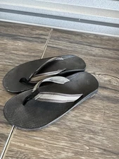 Chaco Sandals Mens 11 Flip Flop Thong Black Toe Post Slip On Comfort Flats