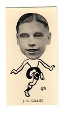 Scottish Footballers Soccer Cigarette Card 1938 #13 Gillie Clyde