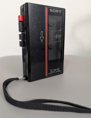 Sony TCM-12 Cassette-Corder Diktiärgerät ohne OVP & Anleitung Vintage