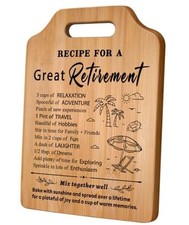 Retirement Gift for Woman, Unique Happy Retirement Cutting Board for Men 2025,