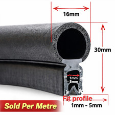 Rubber Edge Trim Seal Strip 30mm x 16mm Car Boot Door Bonnet Gasket Strip Strip