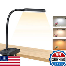 Colorlife Desk Lamp Clip On Light-7W 2600Mah Flexible Gooseneck Battery