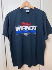 Impact Wrestling Tshirt Navy L Gildan Used Wrestling Spike TV 80s Japan