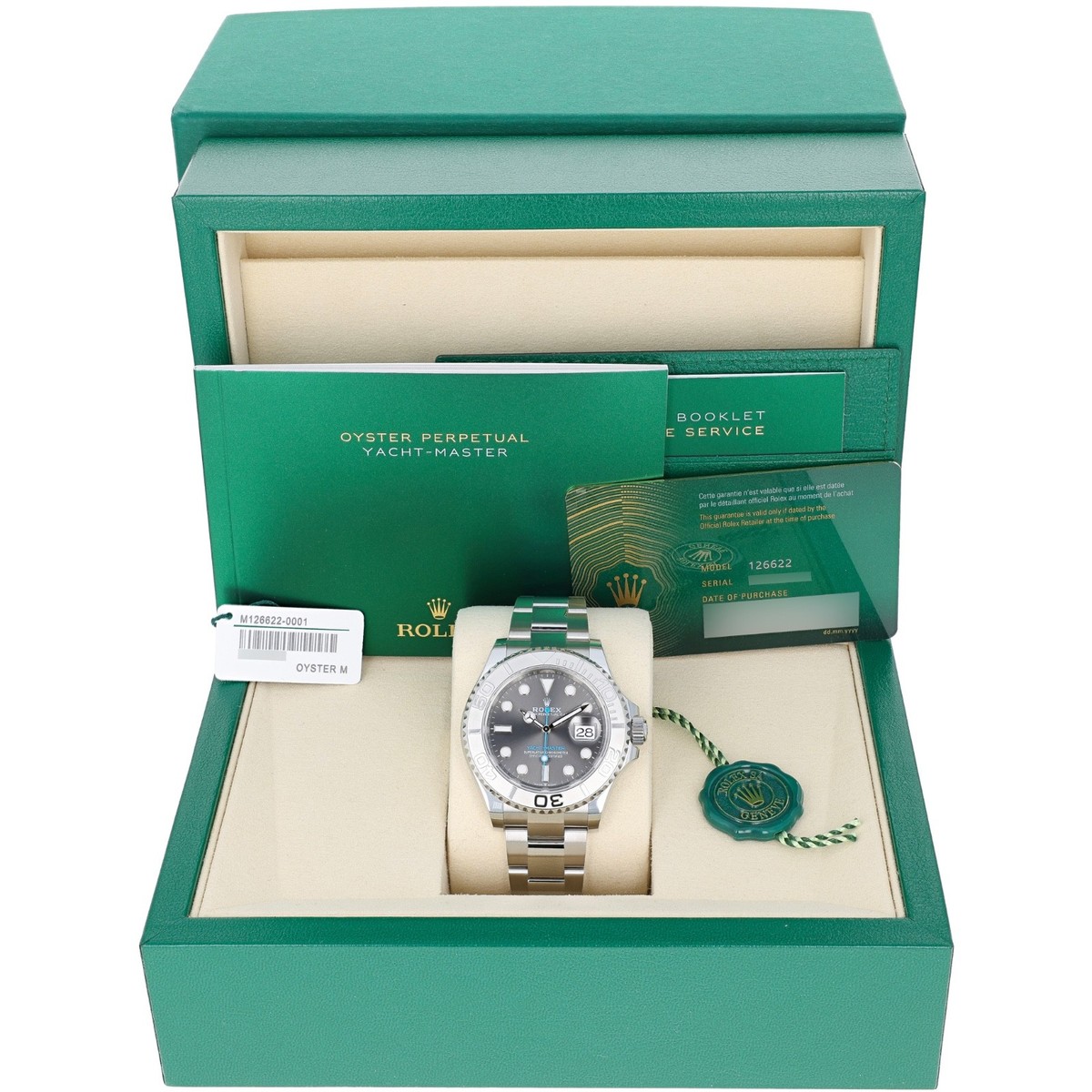 Rolex Yacht-Master 126622 Slate UNWORN 2025 OCTOBER Rhodium Steel