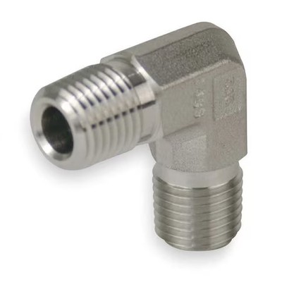 Parker 4-4 Me-S 90 Deg Elbow, Carbon Steel, 1/4 In, Mnpt