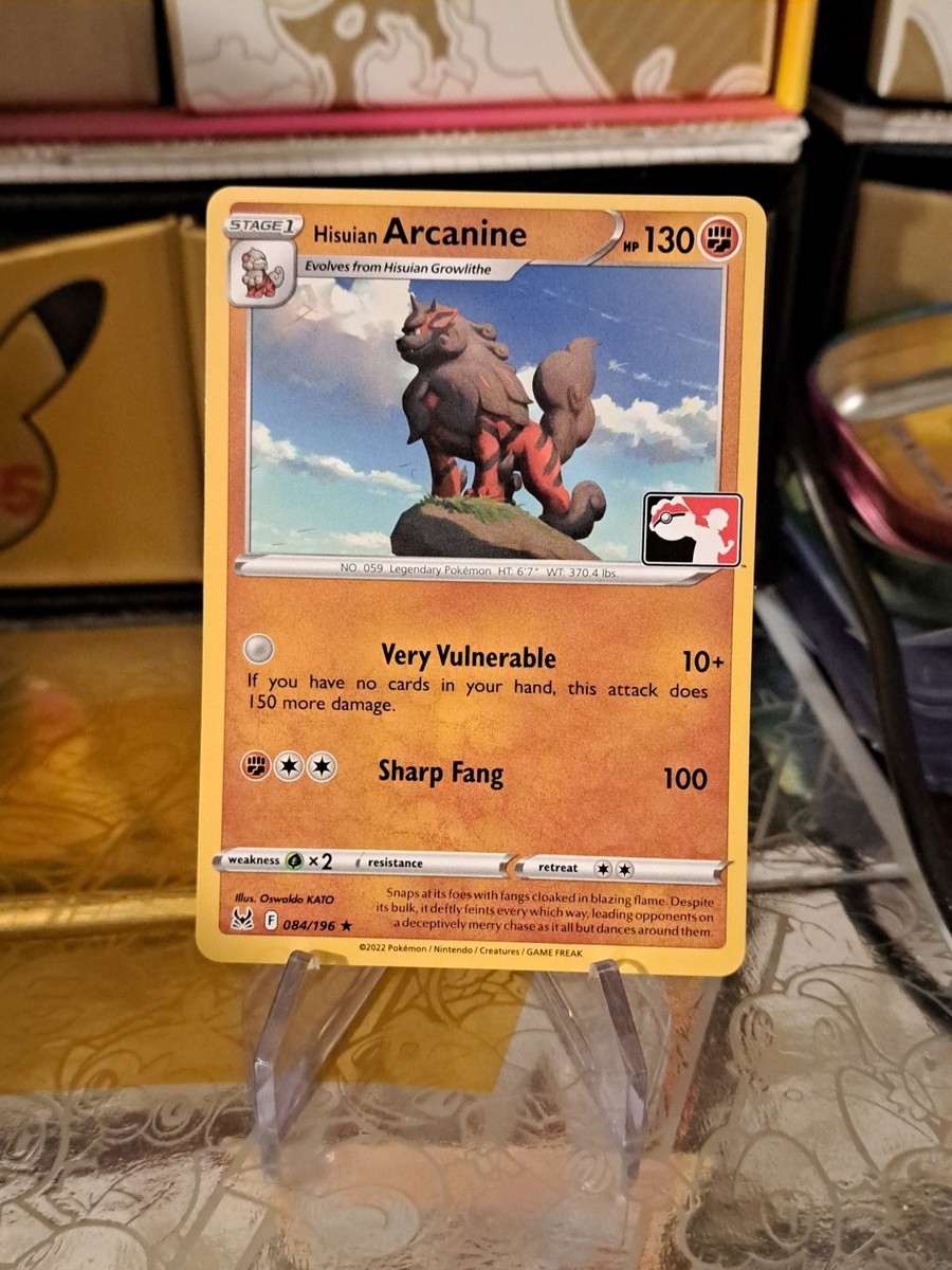 hisuian arcanine pokemon card Hisuian Arcanine Pokemon Prize Pack Series 3 Promo Pokemon Card NM/LP Stamp