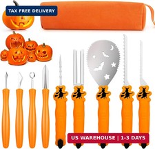 Pumpkin Carving Kit Tools Halloween, Professional Heavy Duty Carving Set, Stainl