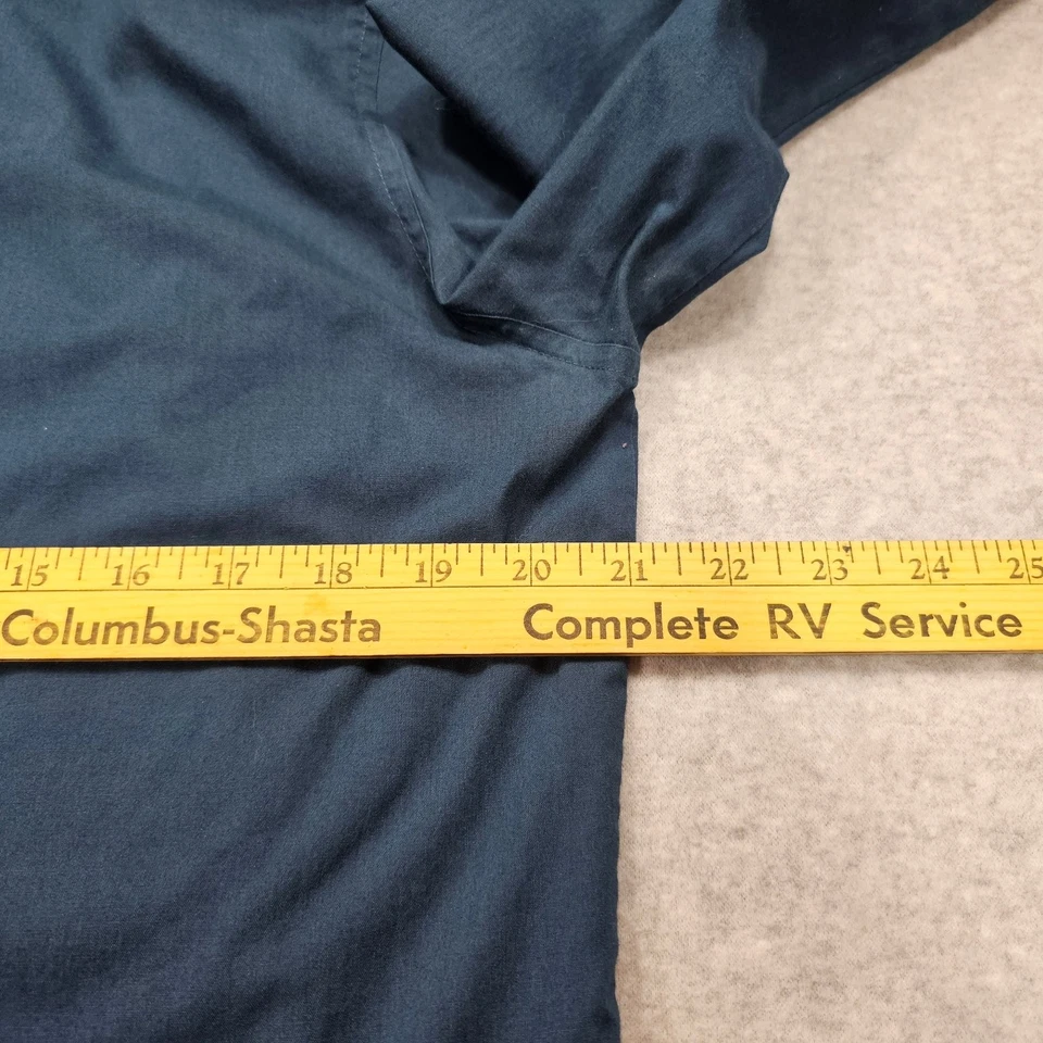 Camisa de vestir para hombre JF J. Ferrar L azul verdoso oscuro algodón poliéster calce ajustado Foto 4 de 4