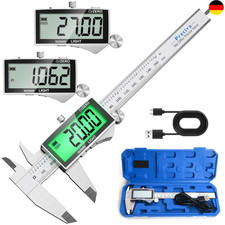 150mm Digital Messschieber Schieblehre Edelstahl Aufladbar