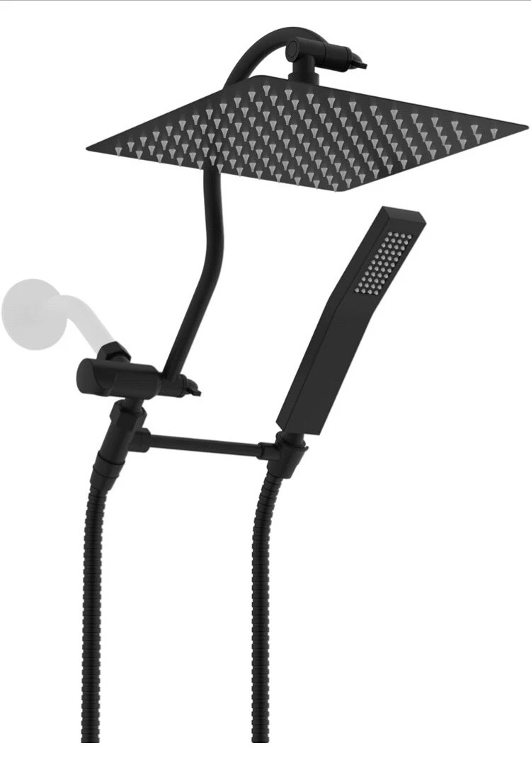 All Metal High Pressure Rainfall 10 Inch Shower Head/Handheld Showerhead Combo