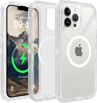 iPhone 14 Pro Max Case, Dual Layer Magnetic Heavy Duty Shockproof Protective Cov