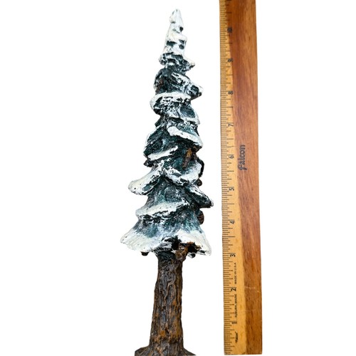 Vtg Dept 56 Snow Pine Trees 2 Heritage Village Christmas Accessory Figurines - Picture 8 of 9