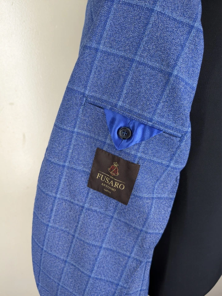 Fusaro Napoli Sport Coat -No Pants-Cotton-Linen Blend US Size 38 Slim--NEAR MINT - Image 2 of 4
