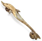 Nouvelle poignée de porte en laiton à deux moustaches design dauphin, poignée...