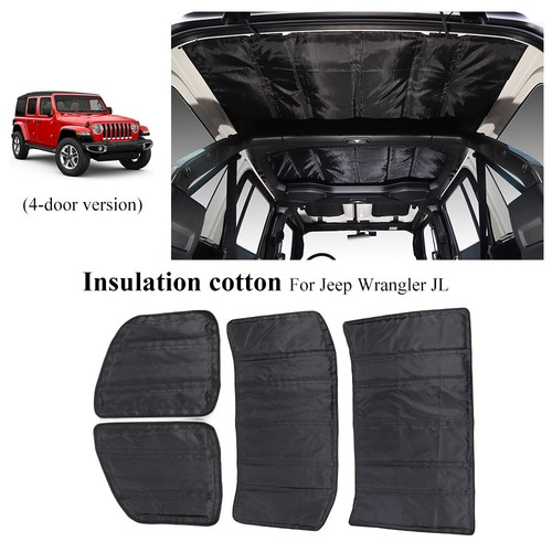 4x Black Car Roof Insulation Cotton Cover Headliner for Jeep Wrangler JL JLU 18+ - Bild 1 von 6