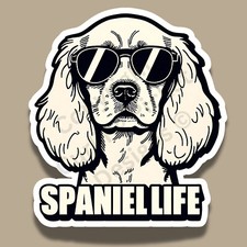 Cocker Spaniel Life Wearing Sunglasses Cute Funny Dog Breed 3" Vinyl Sticker