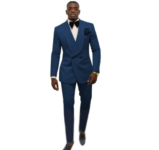 Traje de cachemira para hombre calce ajustado jacquard novio boda esmoquin chaqueta de negocios pantalones Foto 3 de 4