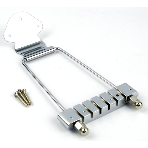 1pc Chrome Plated Trapeze 6string Tailpiece for Archtop Acoustic