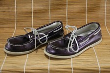 Sperry Top Sider Purple Sparkle Boat Shoes Casual YG45082 Girls Sz 13.5 M - G2