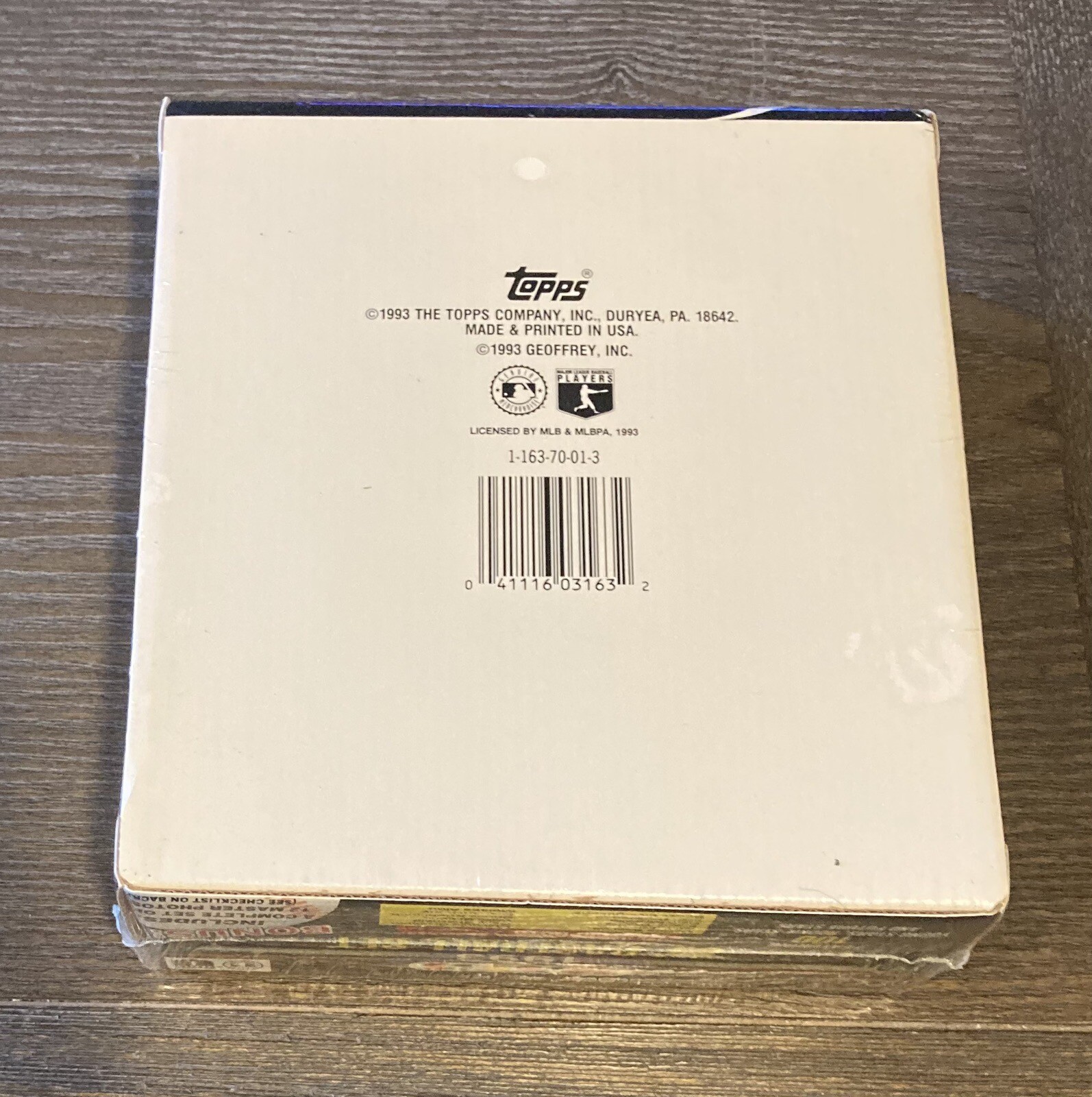 1993 Toys 'R' Us Topps Baseball Factory Sealed Set 100 Cards & Master