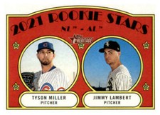 2021 Topps Heritage #261 Jimmy Lambert/Tyson Miller White Sox/Cubs Rookie