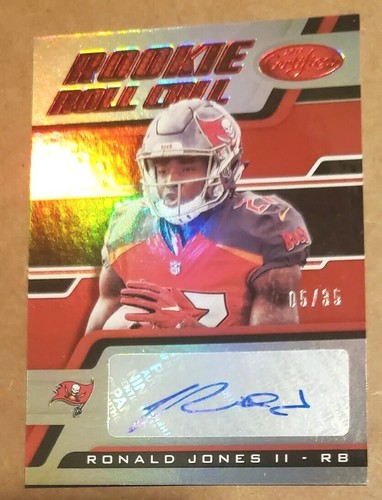RONALD JONES II AUTO RC 05/35 2018 PANINI CERTIFIED ROOKIE ROLL CALL ...