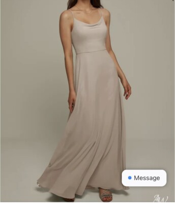 square neck bridesmaid dress Modern Crepe wedding Dress With Square Neck Bethany Ready-to-Ship / 8 US (40 EU) / White