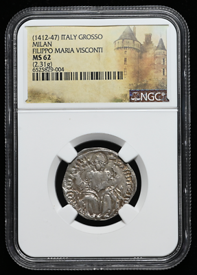 ITALY, Milan. Filippo Maria Visconti, Silver Grosso, 1412-1447