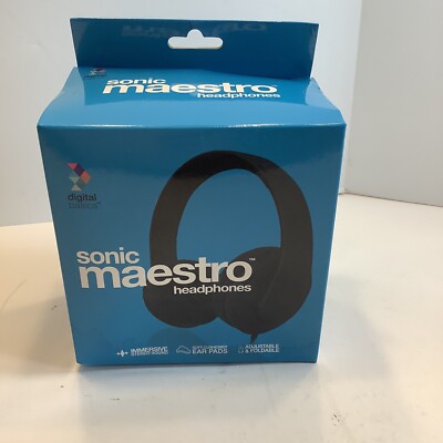 Sonic Maestro Headphones - Digital Basics Brand - Cushioned -Silver, New Sealed