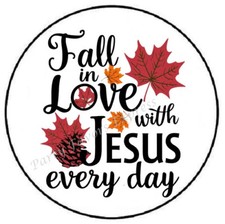 FALL IN LOVE WITH JESUS EVERY DAY ENVELOPE SEALS LABELS STICKERS PARTY FAVORS