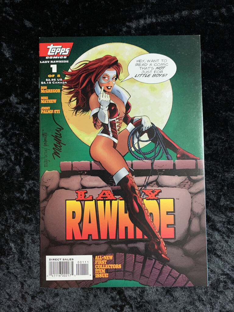 Topps Lady Rawhide Comic Book Issue #1 Signed by Mike Mehew