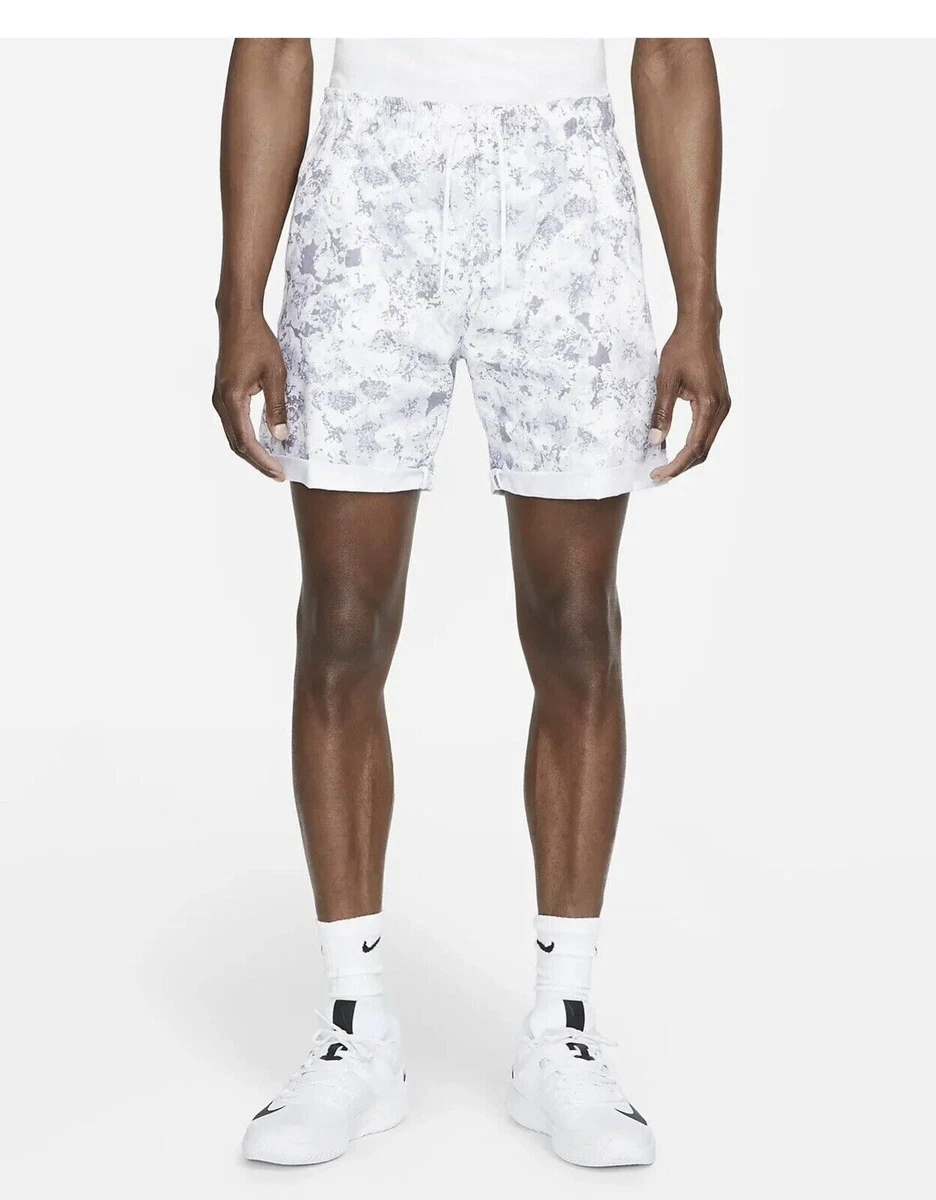 Nike Court Heritage Tennis Shorts - Men's XL white print RRP £50 Nike  DA4374-100