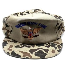 Operation Desert Storm Vtg Camo Trucker SnapBack Cap/Hat