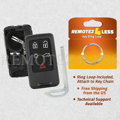For 07 08 09 10 11 12 13 Volvo S80 Replacement Shell Key Fob Smart Remote 5b