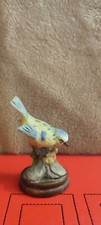 VINTAGE BLUE TIT FIGURINE ORNAMENT BIRD POTTERY FIGURE