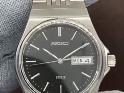 Seiko Spirit 7N48-7A10 SS Round Black Dial Quartz with