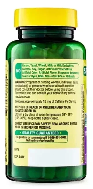 Extrato de chá verde Spring Valley cápsulas vegetarianas, 500 mg, 60 unidades - Imagem 3 de 4