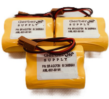 3 PACK BR-AGCF2W / A98L-0031-0011 6V 2400mAH Battery For Fanuc Controls USA