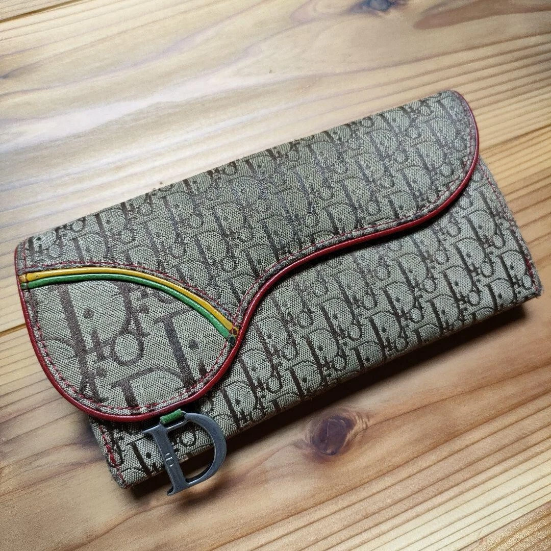 Portefeuille long toile trotteur rasta CHRISTIAN DIOR