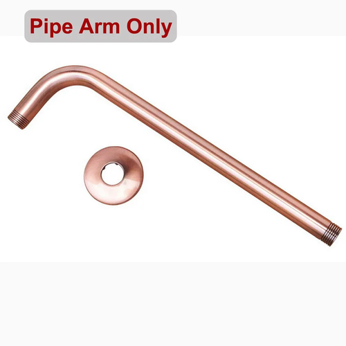 Antique Red Copper round 8" Rainfall Shower Head, Extension Pipe Wall Arm Shower - Picture 8 of 14