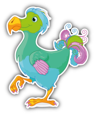 Funny Dodo Bird Car Bumper Sticker Decal - ''SIZES''