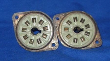 Pair NOS British B9G 9 Pin Loktal Sockets For EFP60 Etc